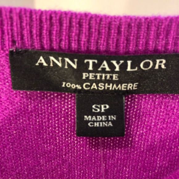 Ann Taylor asymmetrical purple sweater - Picture 3 of 6